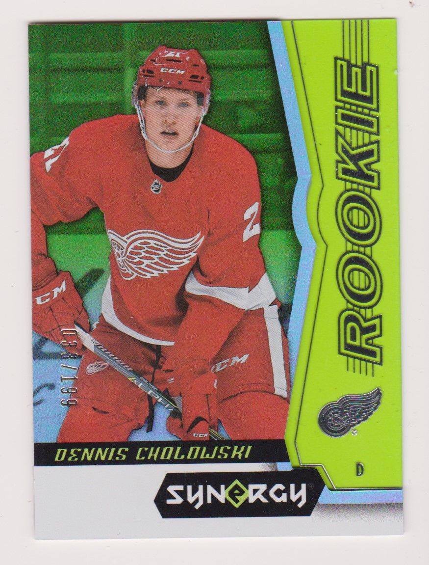 2018-19 Synergy Green #88 Dennis Cholowski 33/199 RC (image for) 2018-19 Synergy Green #88 Dennis Cholowski 33/199 RC